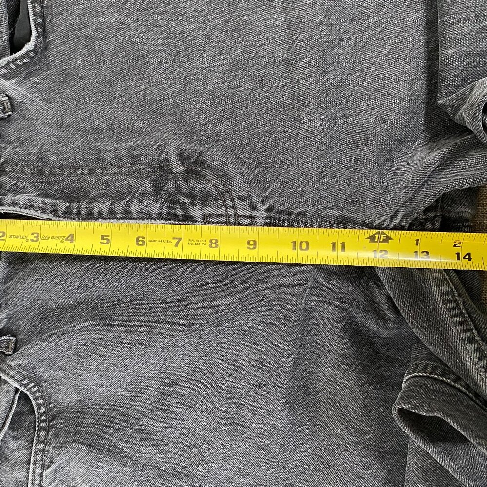 Urban Outfitters BDG Jack Wide Leg Jeans Men's 34 High Rise Gray Frayed Hem - Picture 10 of 14